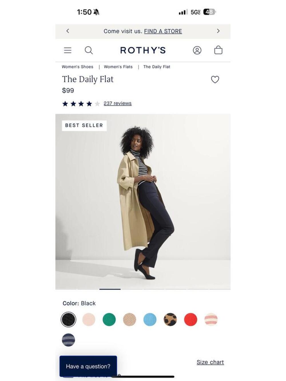 The Daily Flat - Black Women's Flats